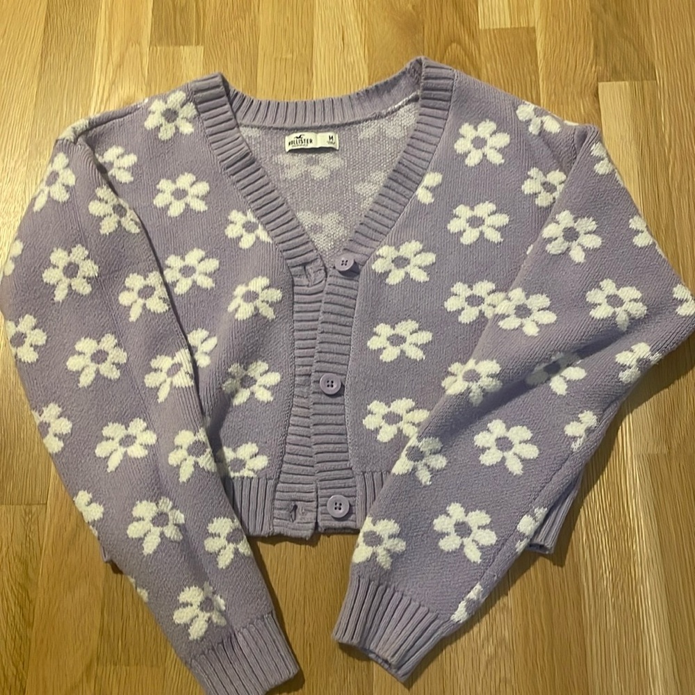 Sweater, purple, Hollister